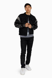 Rise To Reign Trucker Jacket - Glow Black