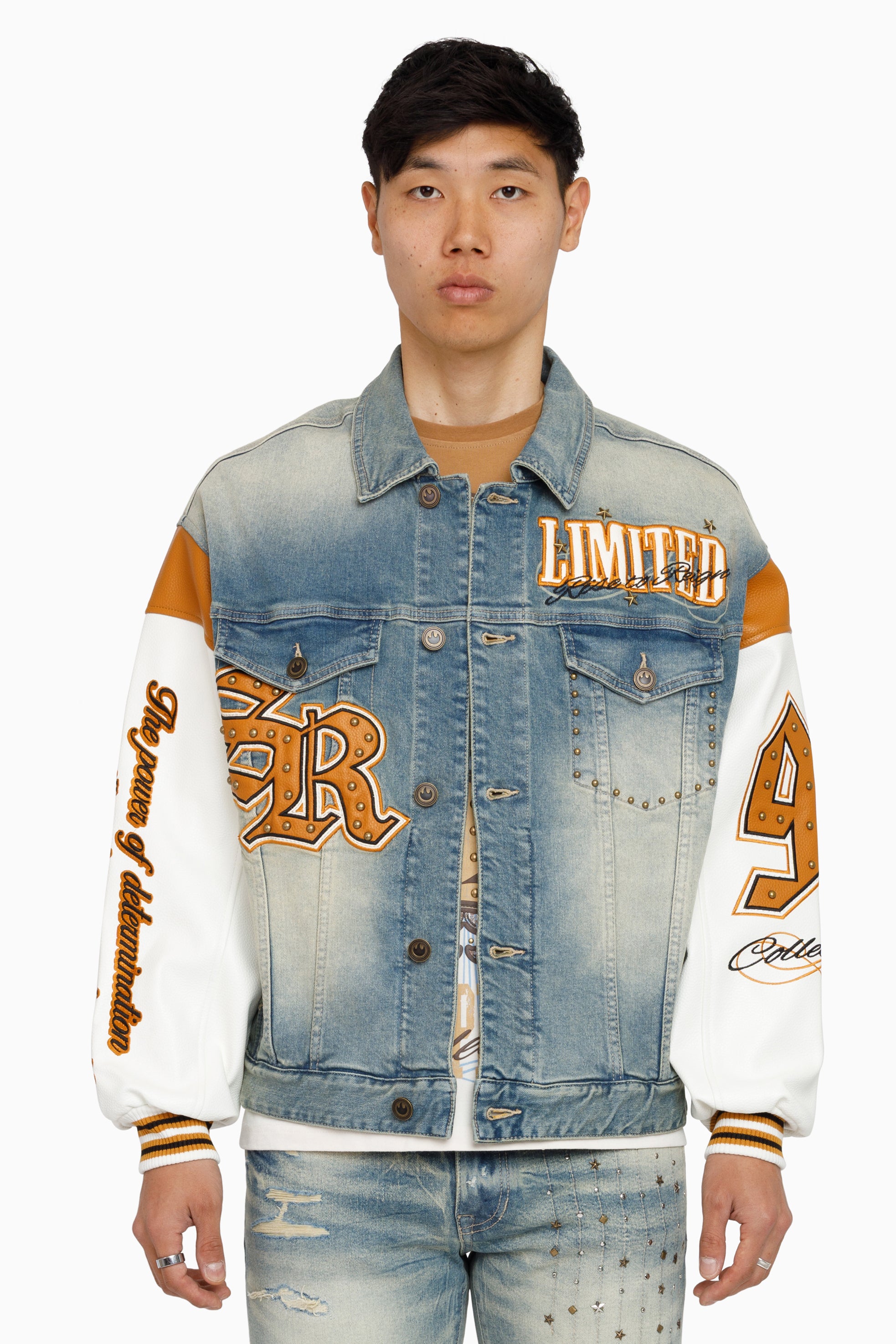 Rise To Reign Trucker Jacket - Owens Blue