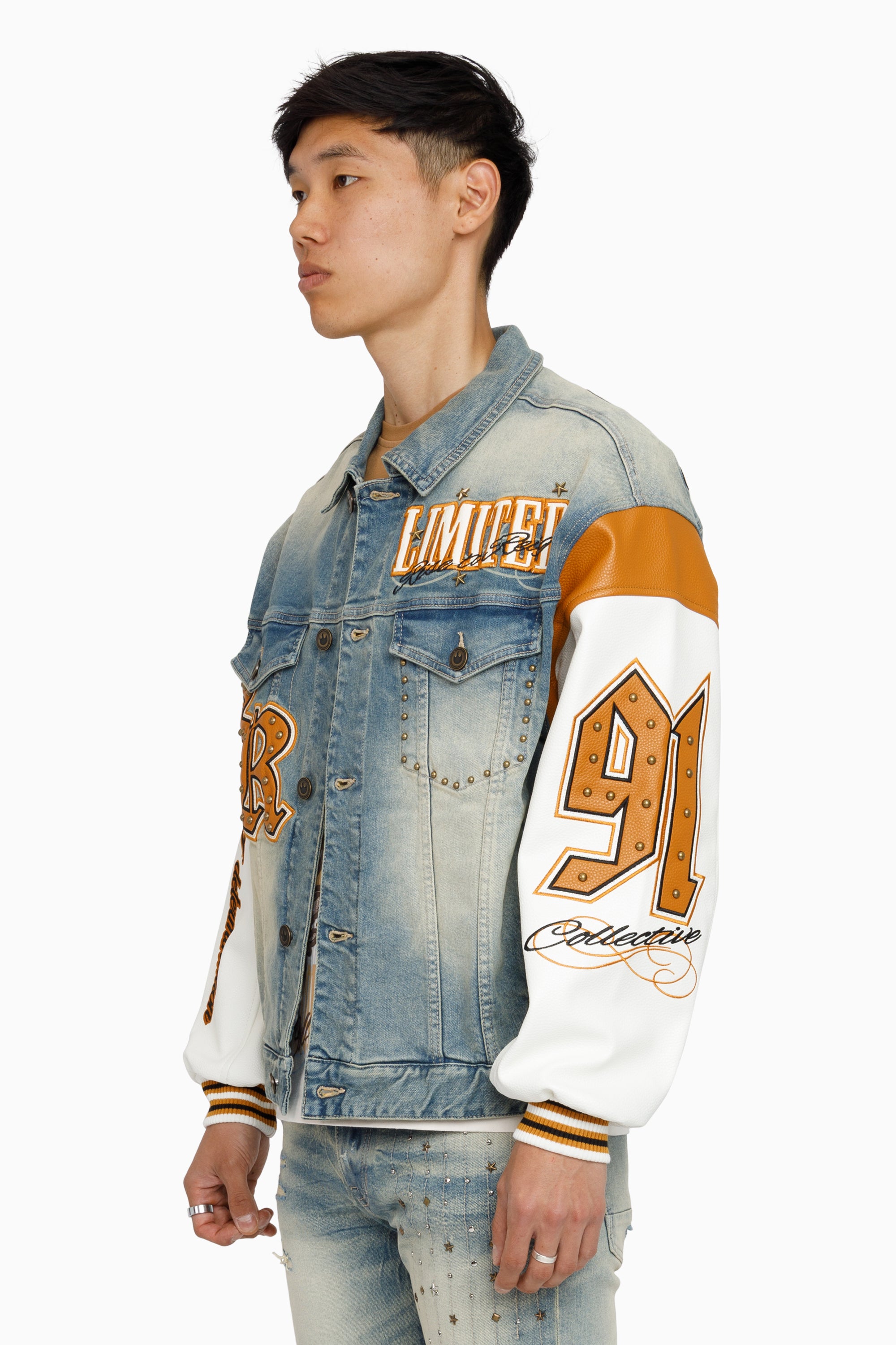 Rise To Reign Trucker Jacket - Owens Blue