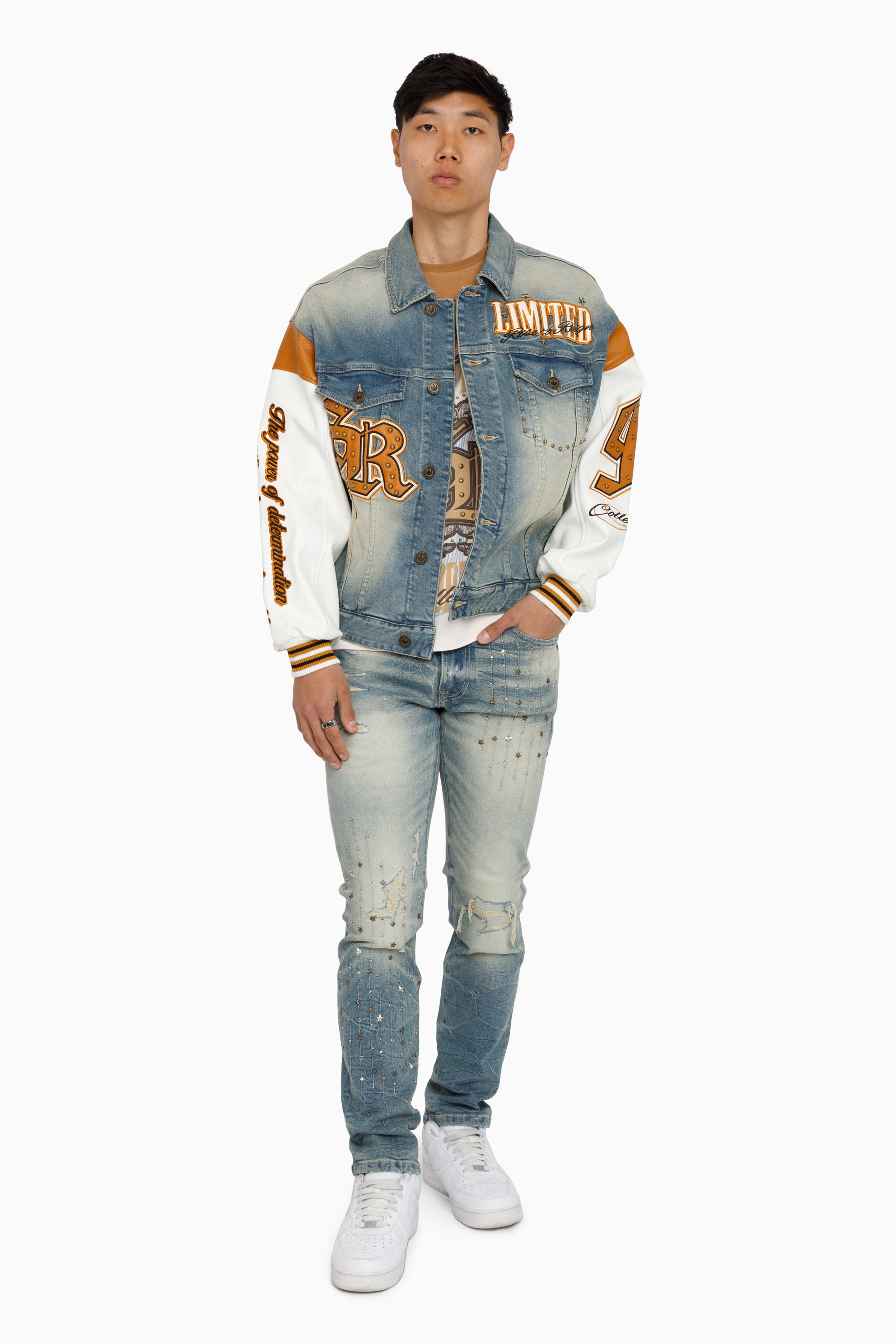 Rise To Reign Trucker Jacket - Owens Blue