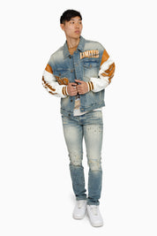 Rise To Reign Trucker Jacket - Owens Blue