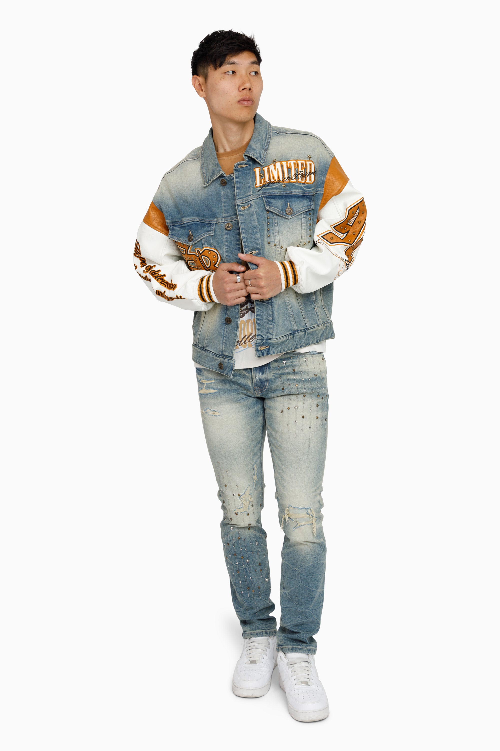 Rise To Reign Trucker Jacket - Owens Blue