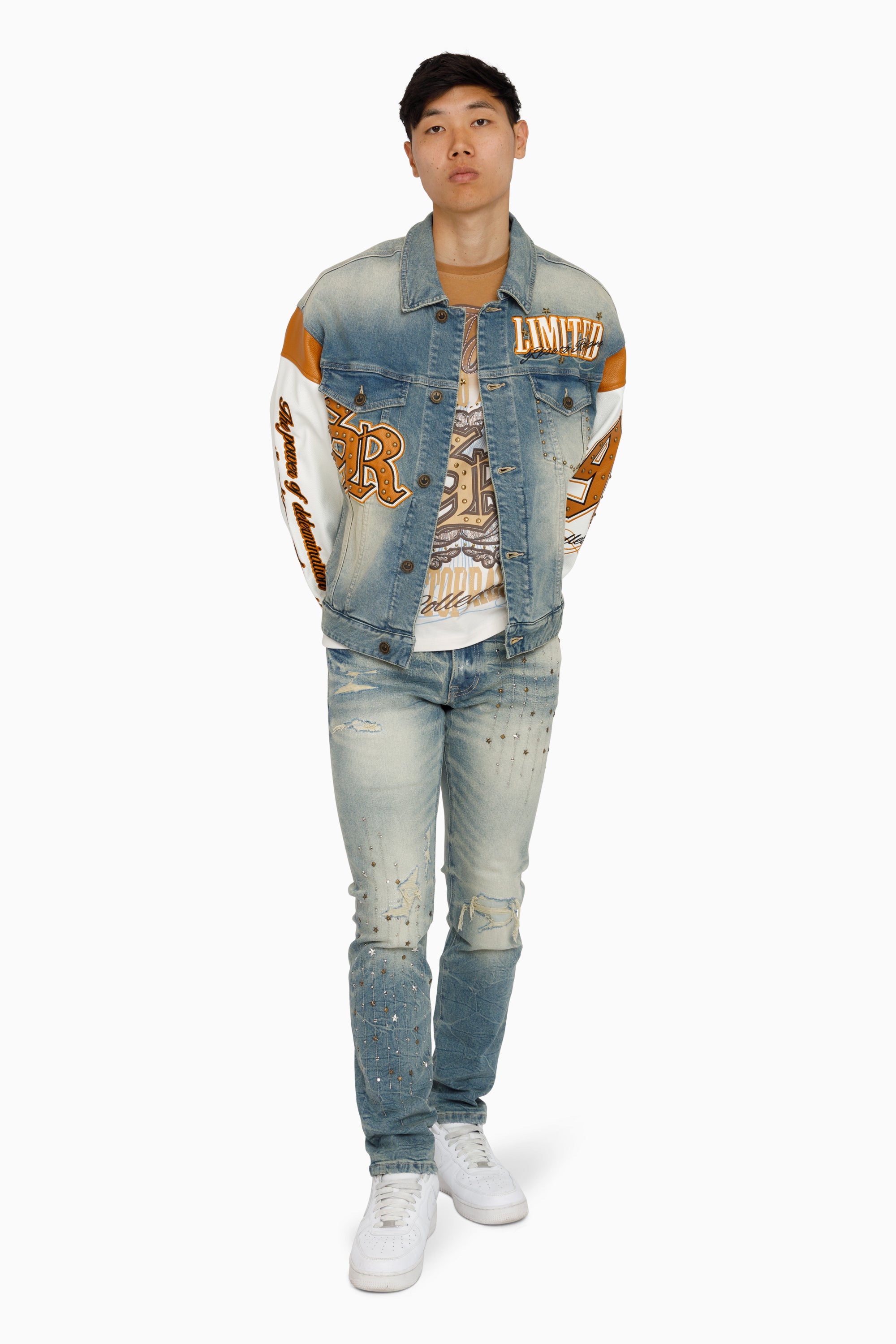 Rise To Reign Trucker Jacket - Owens Blue