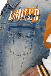 Rise To Reign Trucker Jacket - Owens Blue