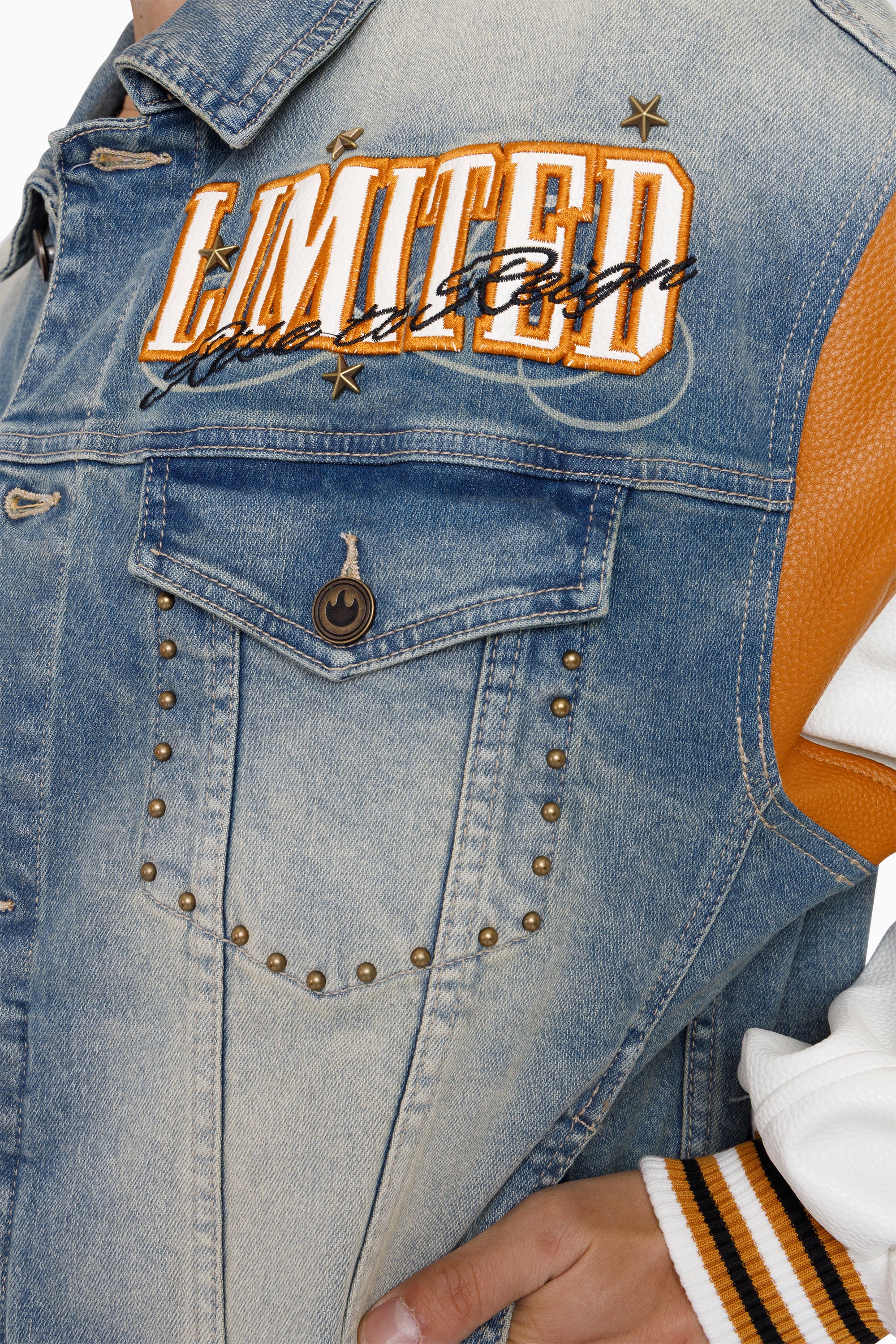 Rise To Reign Trucker Jacket - Owens Blue