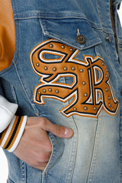Rise To Reign Trucker Jacket - Owens Blue