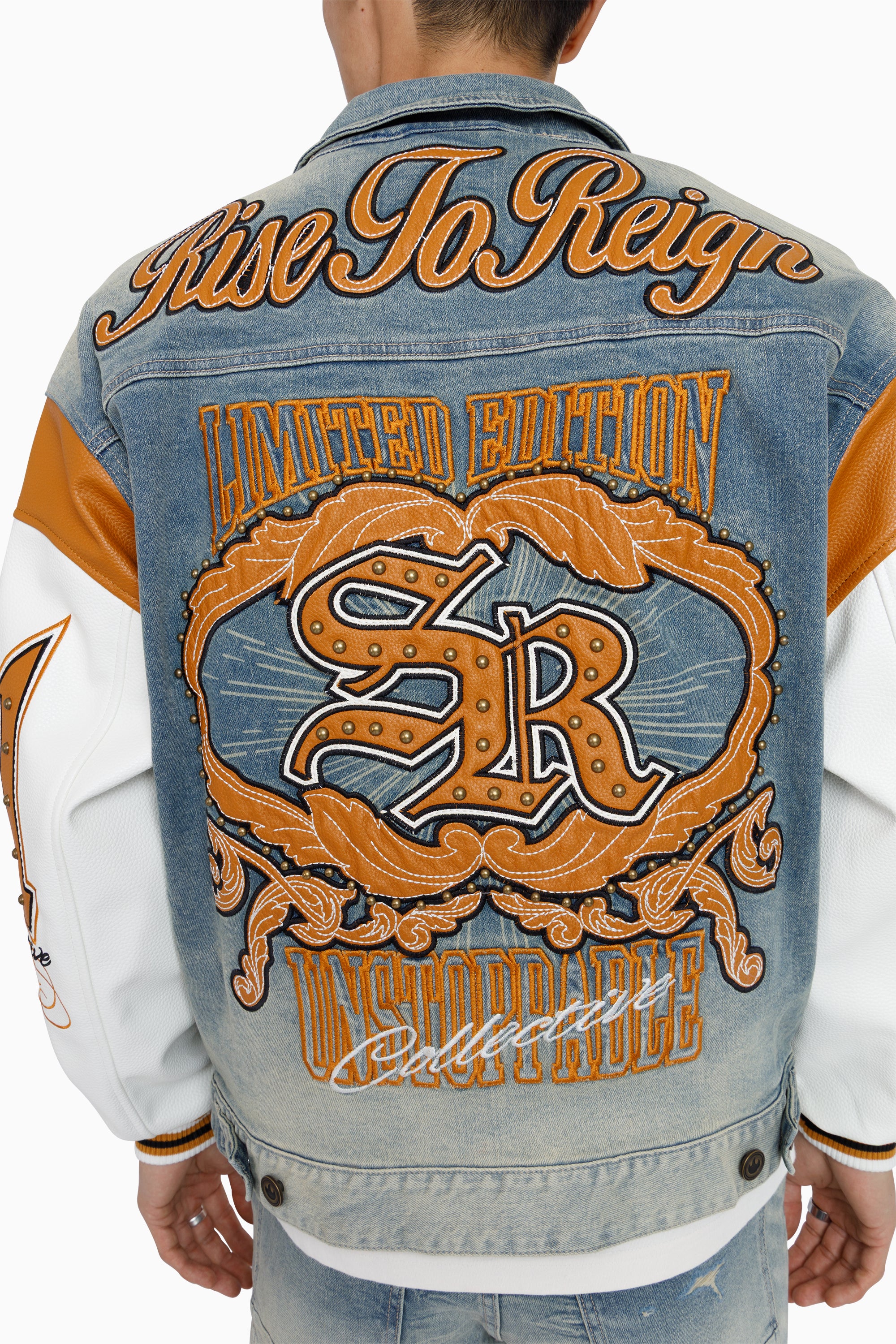 Rise To Reign Trucker Jacket - Owens Blue