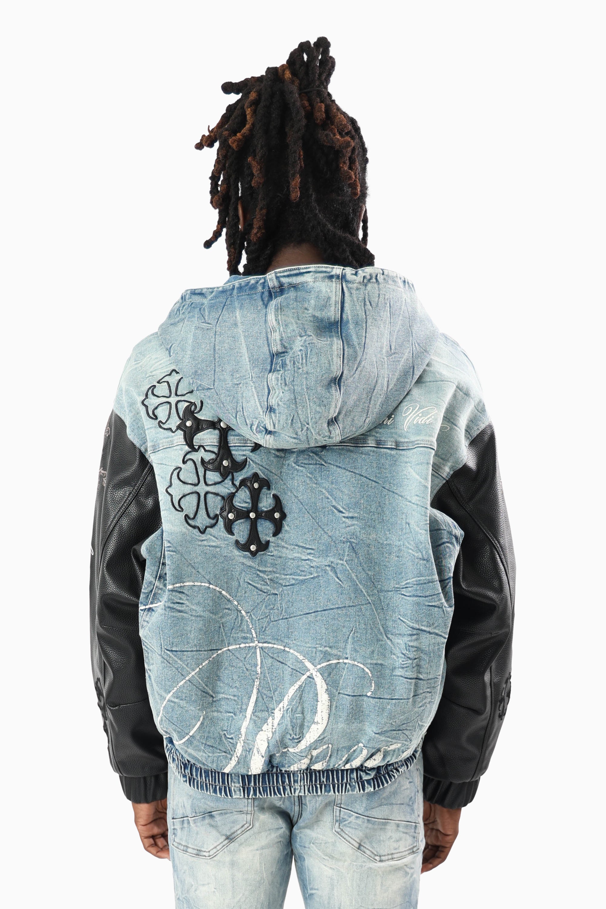 Royal By Nature Bomber Jacket With Hoodie - Legacy Blue