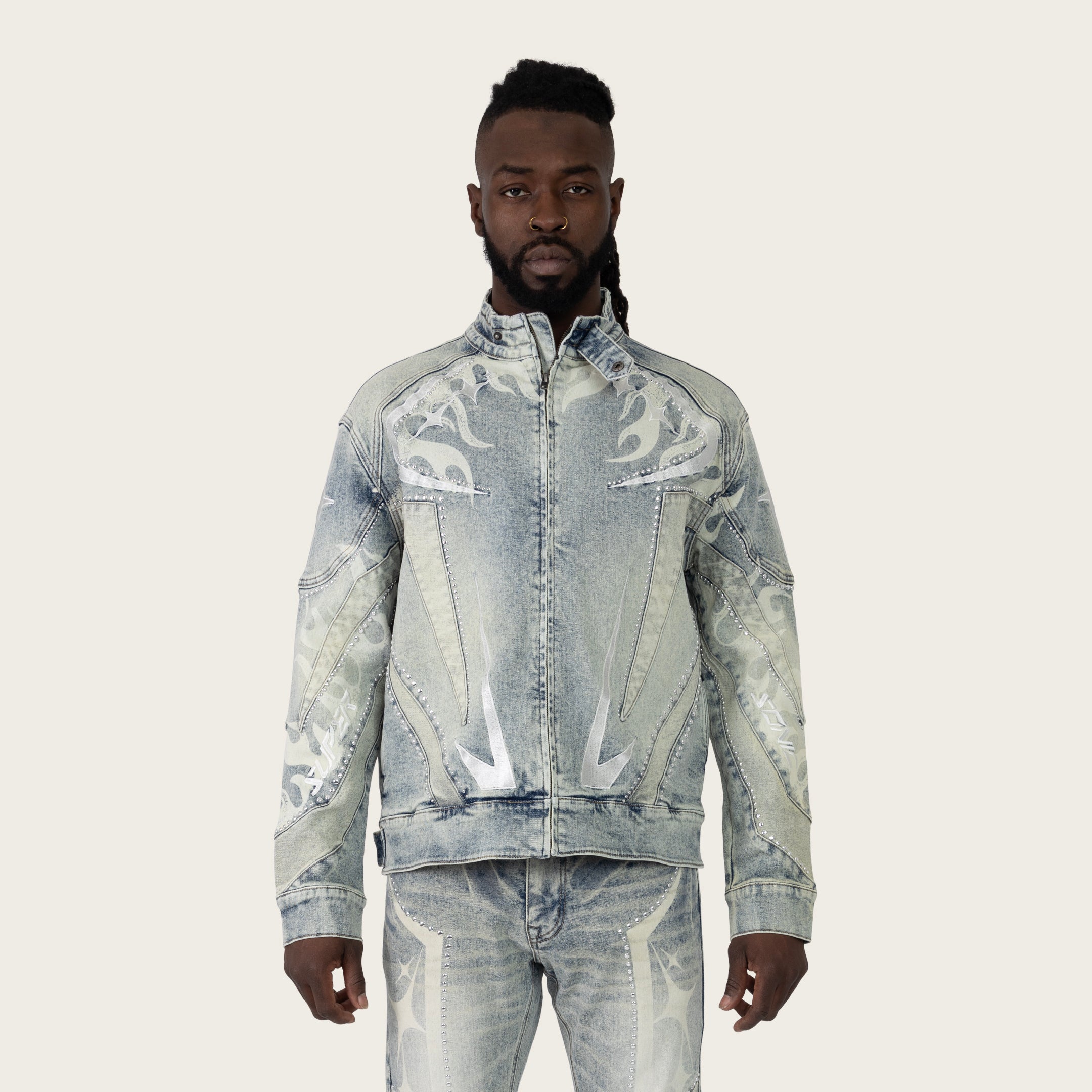 Racing Super Sonic Jean Jacket - Ellis Blue
