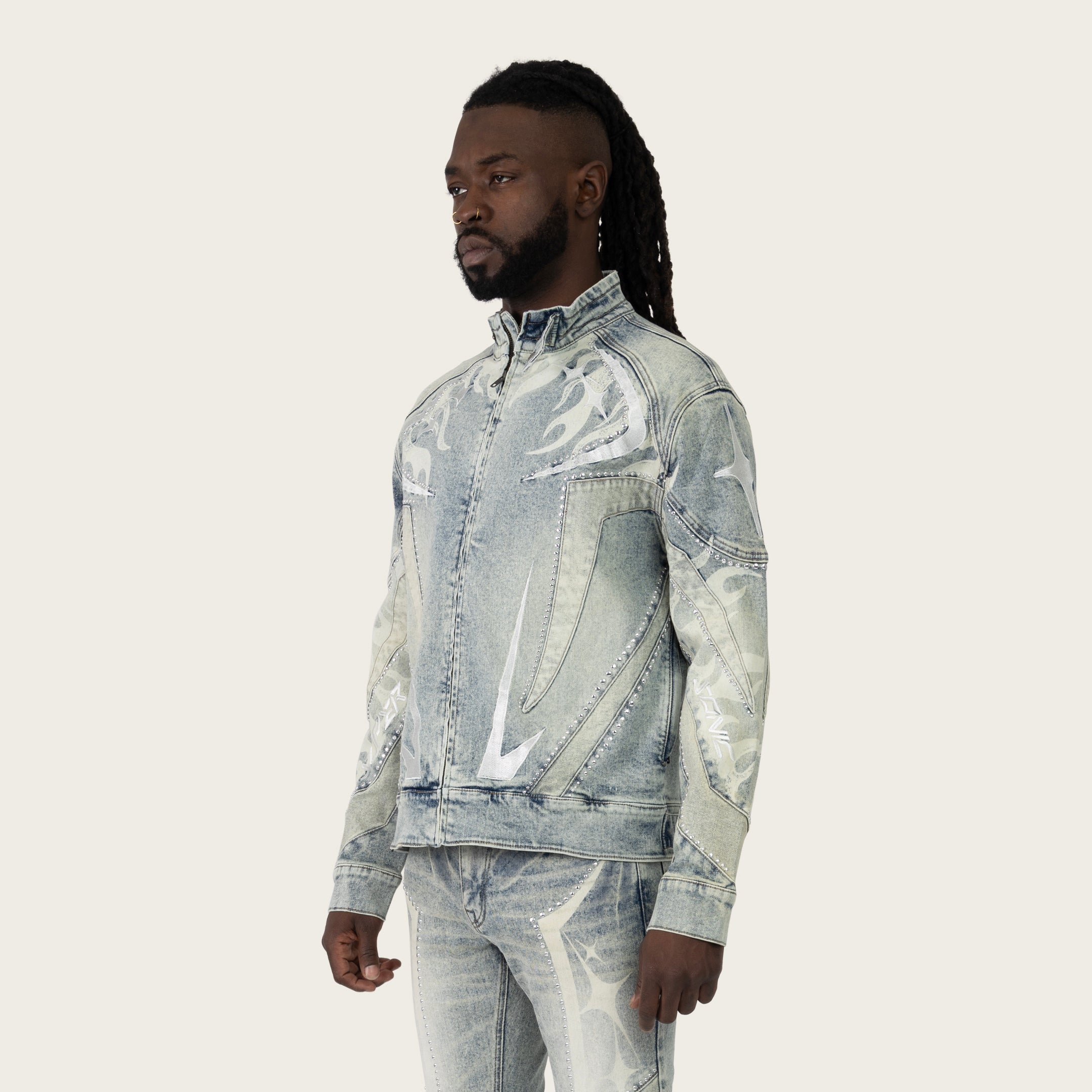 Racing Super Sonic Jean Jacket - Ellis Blue
