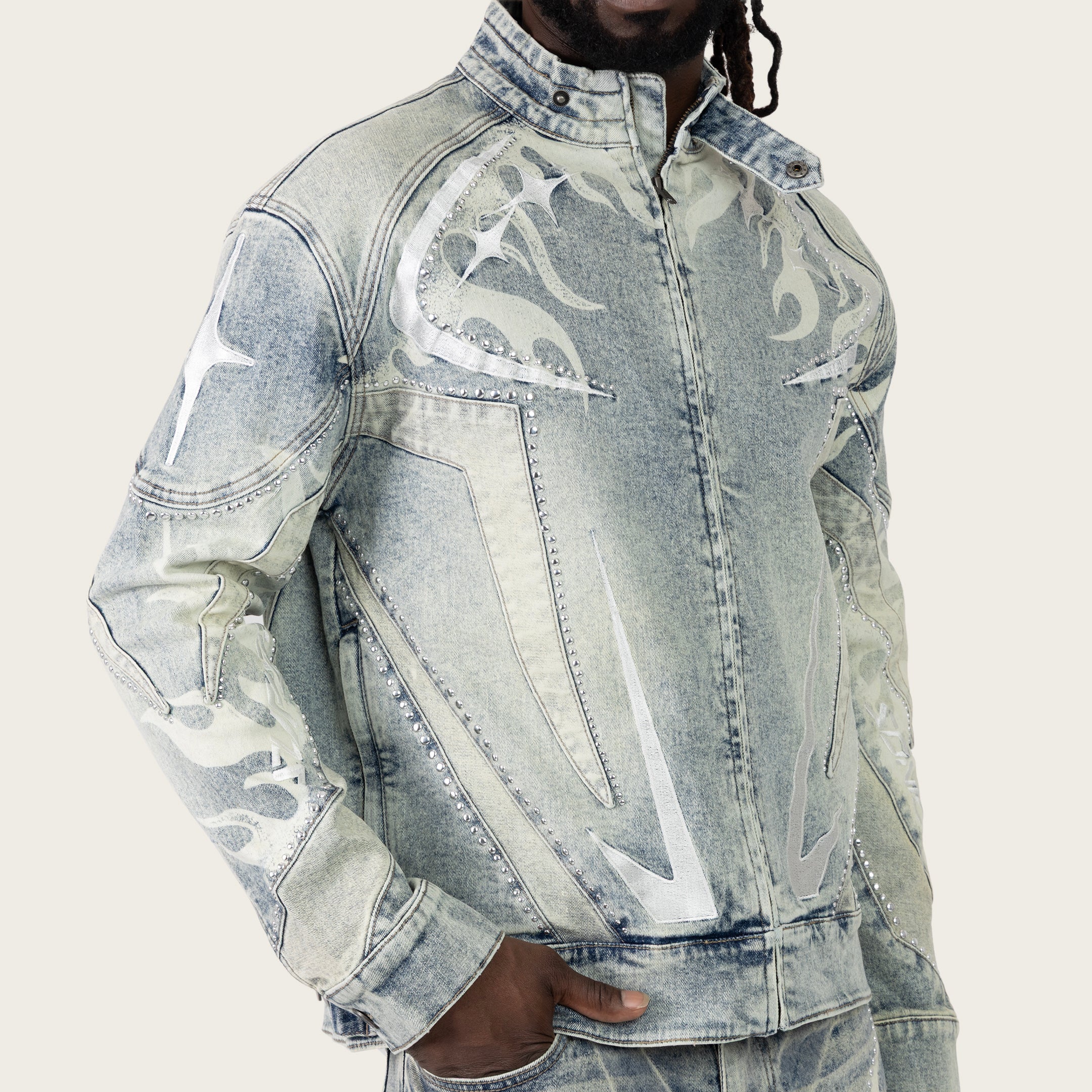 Racing Super Sonic Jean Jacket - Ellis Blue