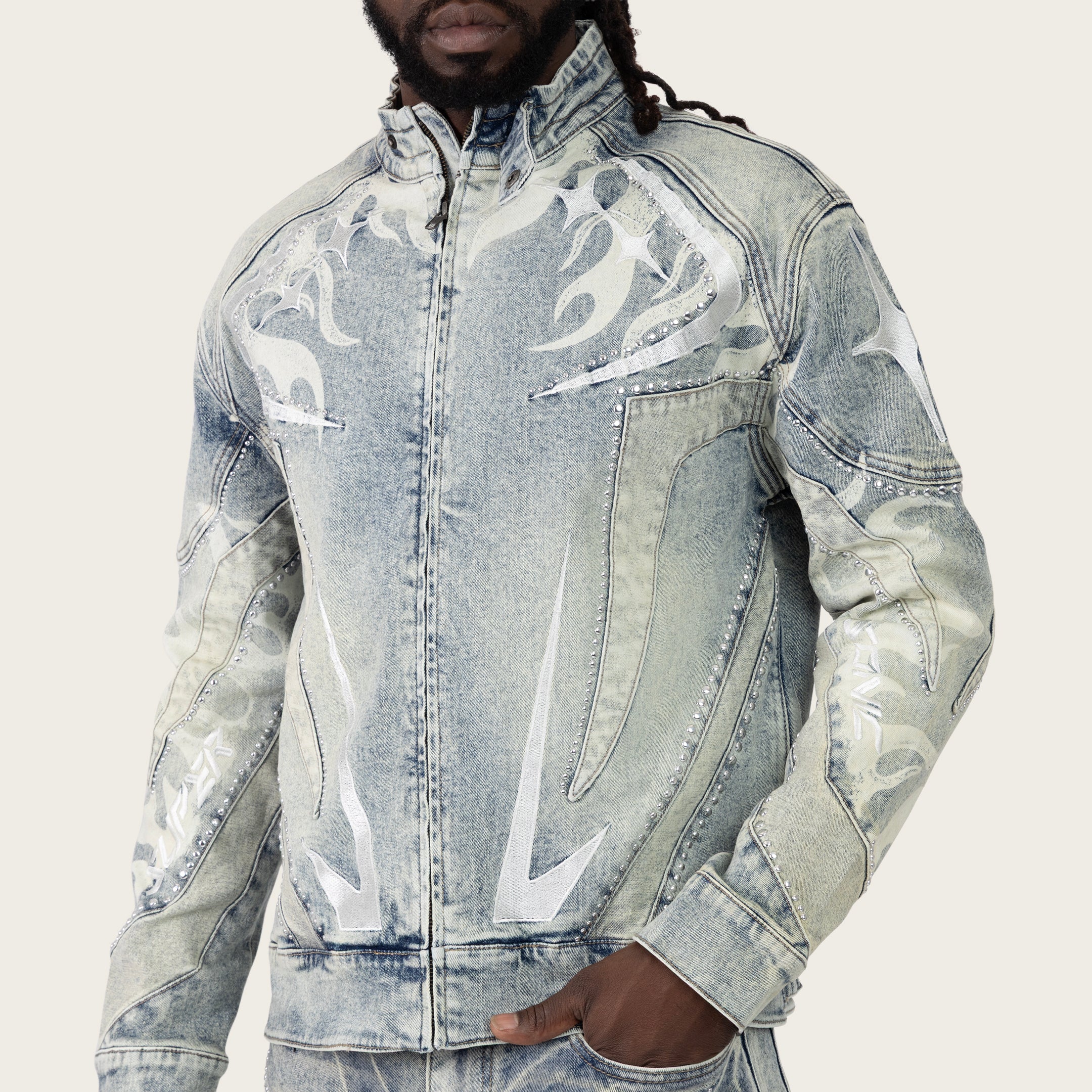 Racing Super Sonic Jean Jacket - Ellis Blue