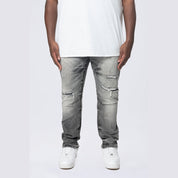 Smoke Rise Big and Tall Big and Tall - Wave Effect Jeans - Eris Grey
