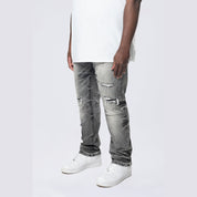 Smoke Rise Big and Tall Big and Tall - Wave Effect Jeans - Eris Grey