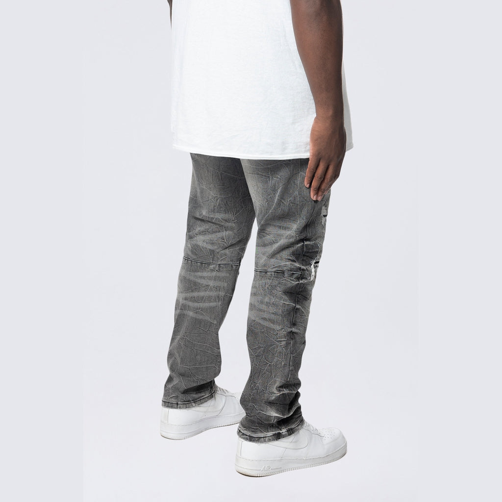 Smoke Rise Big and Tall Big and Tall - Wave Effect Jeans - Eris Grey