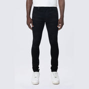Smoke Rise Super Skinny Distressed Rip & Repair Jean - Jet Black