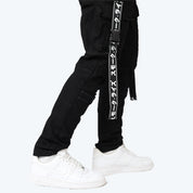 Multi Cargo Fashion Twill Overalls - Black