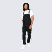 Multi Cargo Fashion Twill Overalls - Black