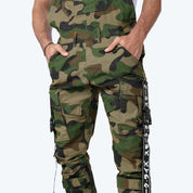 Multi Cargo Fashion Twill Overalls - Wood Camo