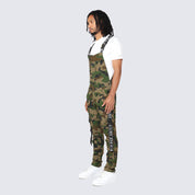 Multi Cargo Fashion Twill Overalls - Wood Camo