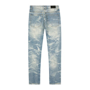 Smoke Rise Lightning Effect Jeans - Clyde Blue