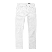 Smoke Rise Rip & Repaired Denim Jeans - White