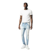 Smoke Rise Rip & Repaired Denim Jeans - Lowell Blue