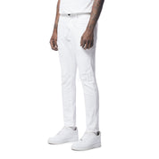 Smoke Rise Rip & Repaired Denim Jeans - White