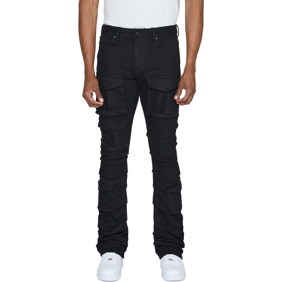 Smoke Rise Stacked Utility Twill Pants - Jet Black