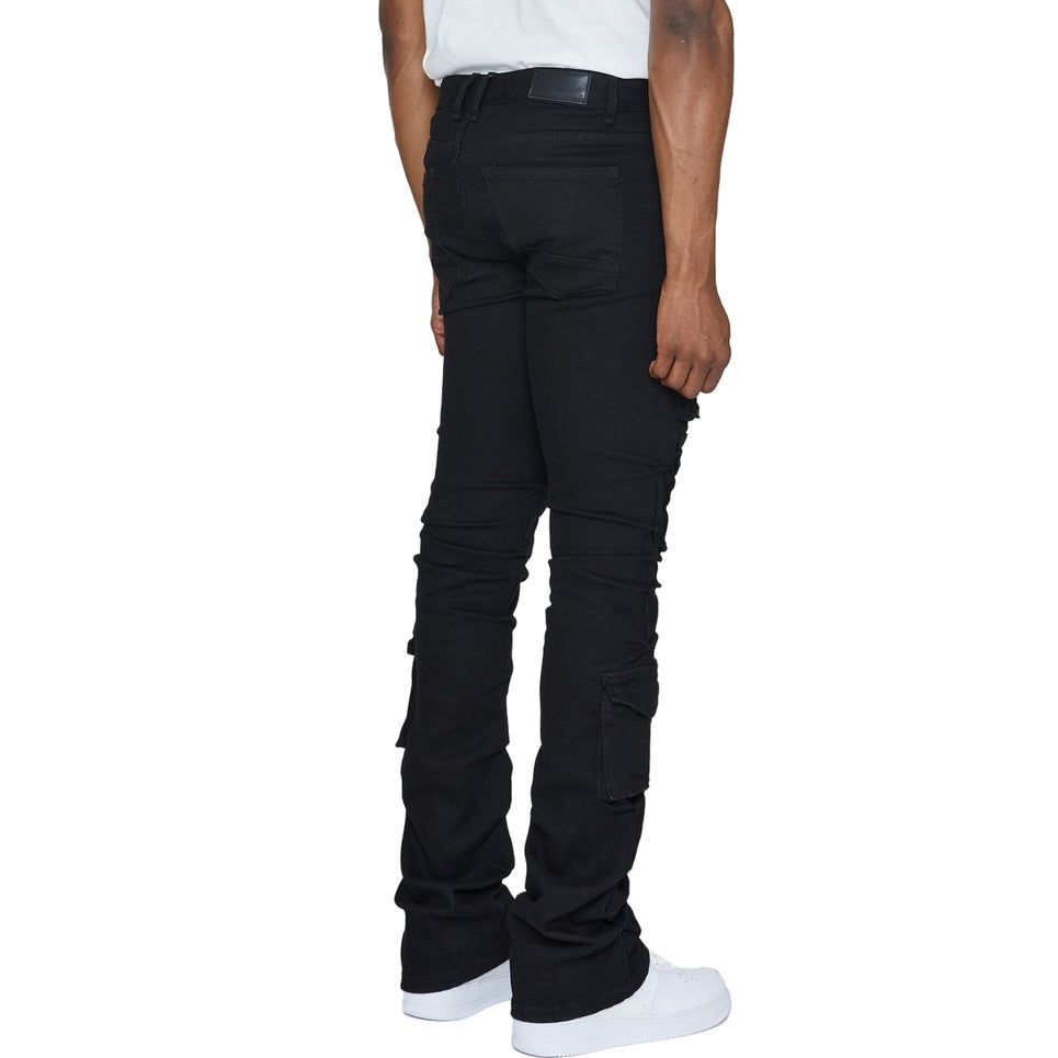 Smoke Rise Stacked Utility Twill Pants - Jet Black