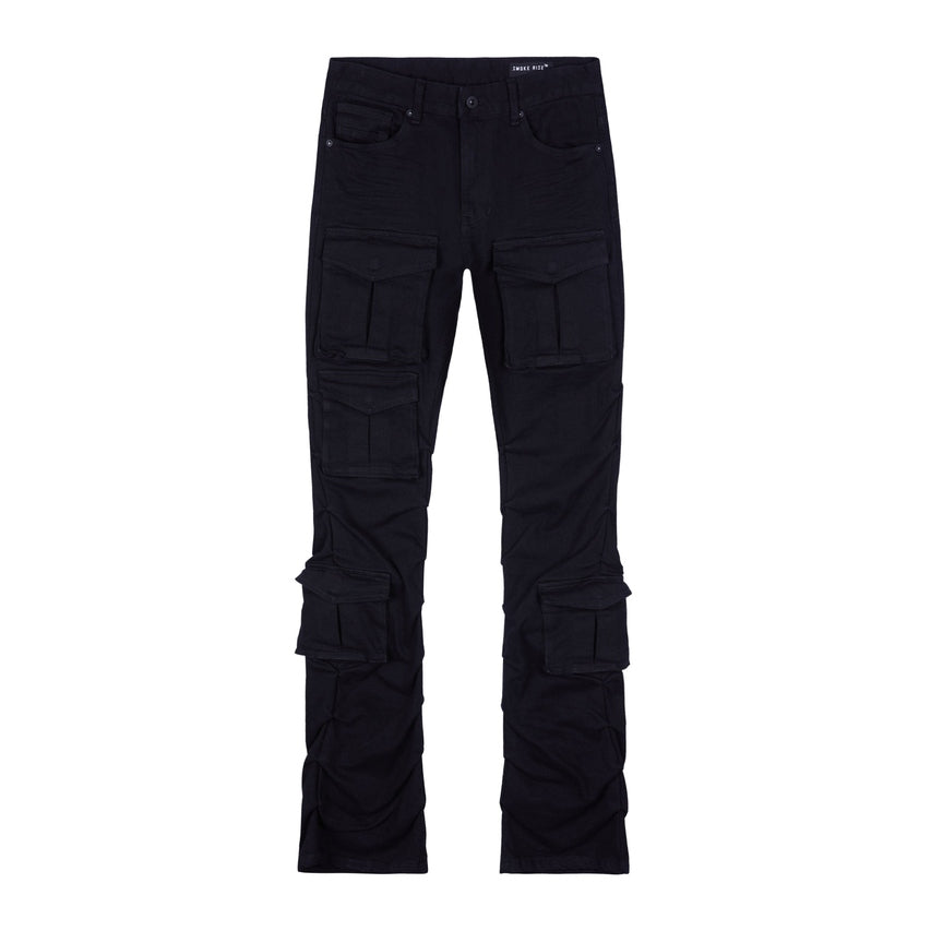 Smoke Rise Stacked Utility Twill Pants - Jet Black