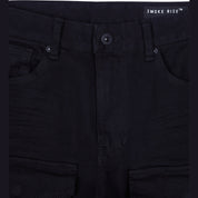 Smoke Rise Stacked Utility Twill Pants - Jet Black