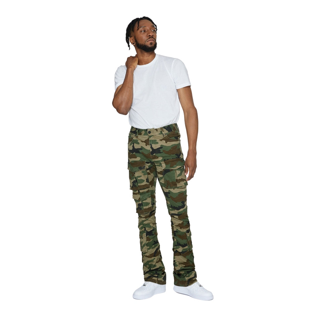 Smoke Rise Stacked Utility Twill Pants - Wood Camo