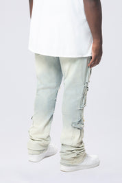 Big and Tall - Stacked Utility Pocket Jeans - Ombre Blue
