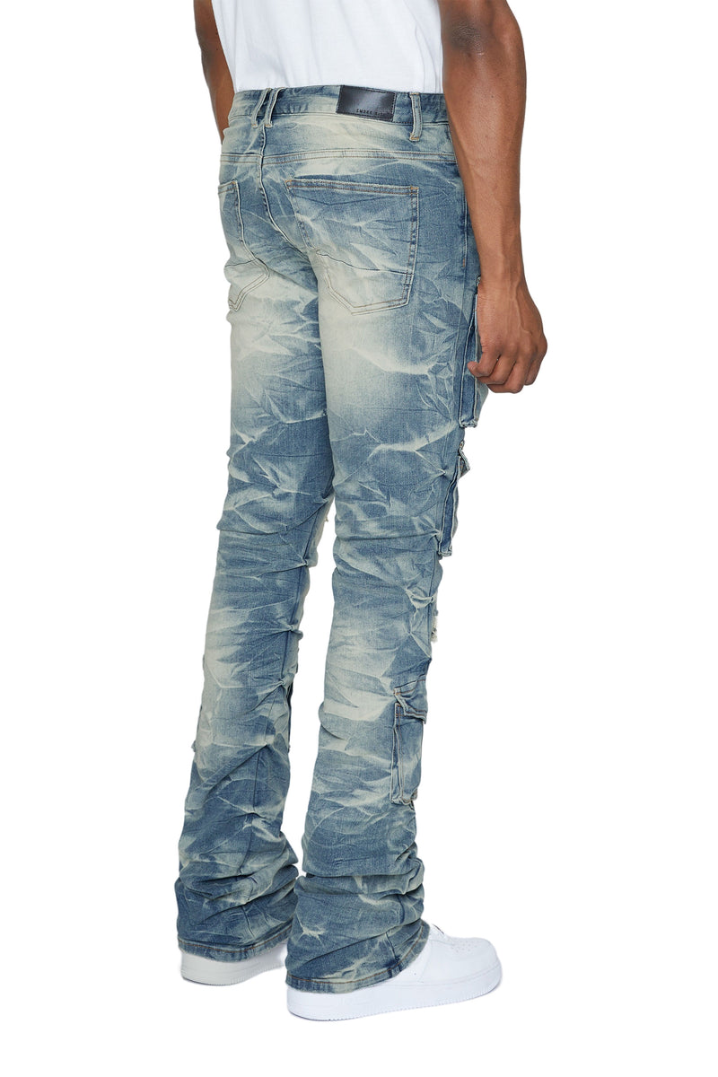 Stacked Utility Denim Jeans