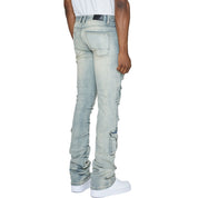 Smoke Rise Stacked Utility Denim Jeans - Industrial Blue