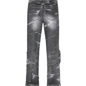 Smoke Rise Stacked Utility Denim Jeans - Pluto Grey