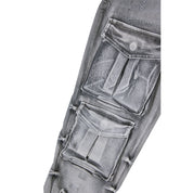 Smoke Rise Stacked Utility Denim Jeans - Union Grey