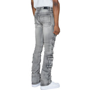 Smoke Rise Stacked Utility Denim Jeans - Union Grey