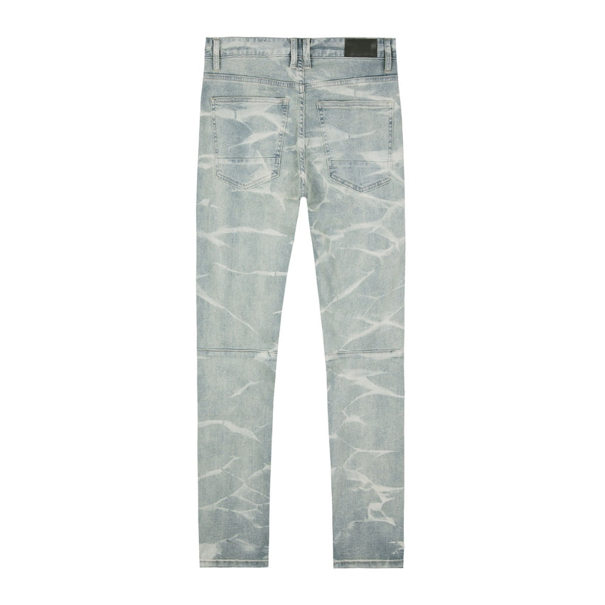 Smoke Rise Lightning Effect Jeans - Industrial Blue