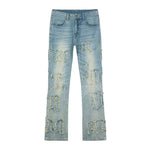 Letter Applique Jeans