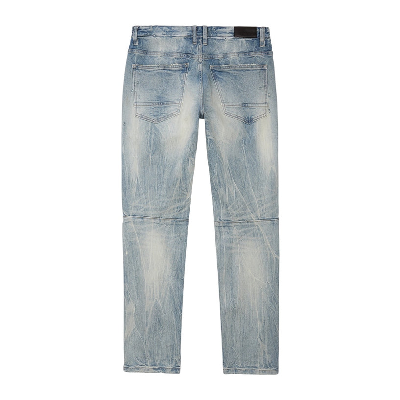 Smoke Rise Rip And Repair Denim Jeans - Geneva Blue