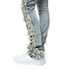 Frayed Stacked Denim Jeans - Bergen Blue