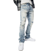 Smoke Rise Essential Stacked Denim Jeans - Bergen Blue