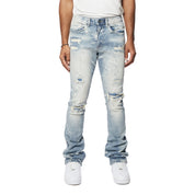 Smoke Rise Essential Stacked Denim Jeans - Bergen Blue