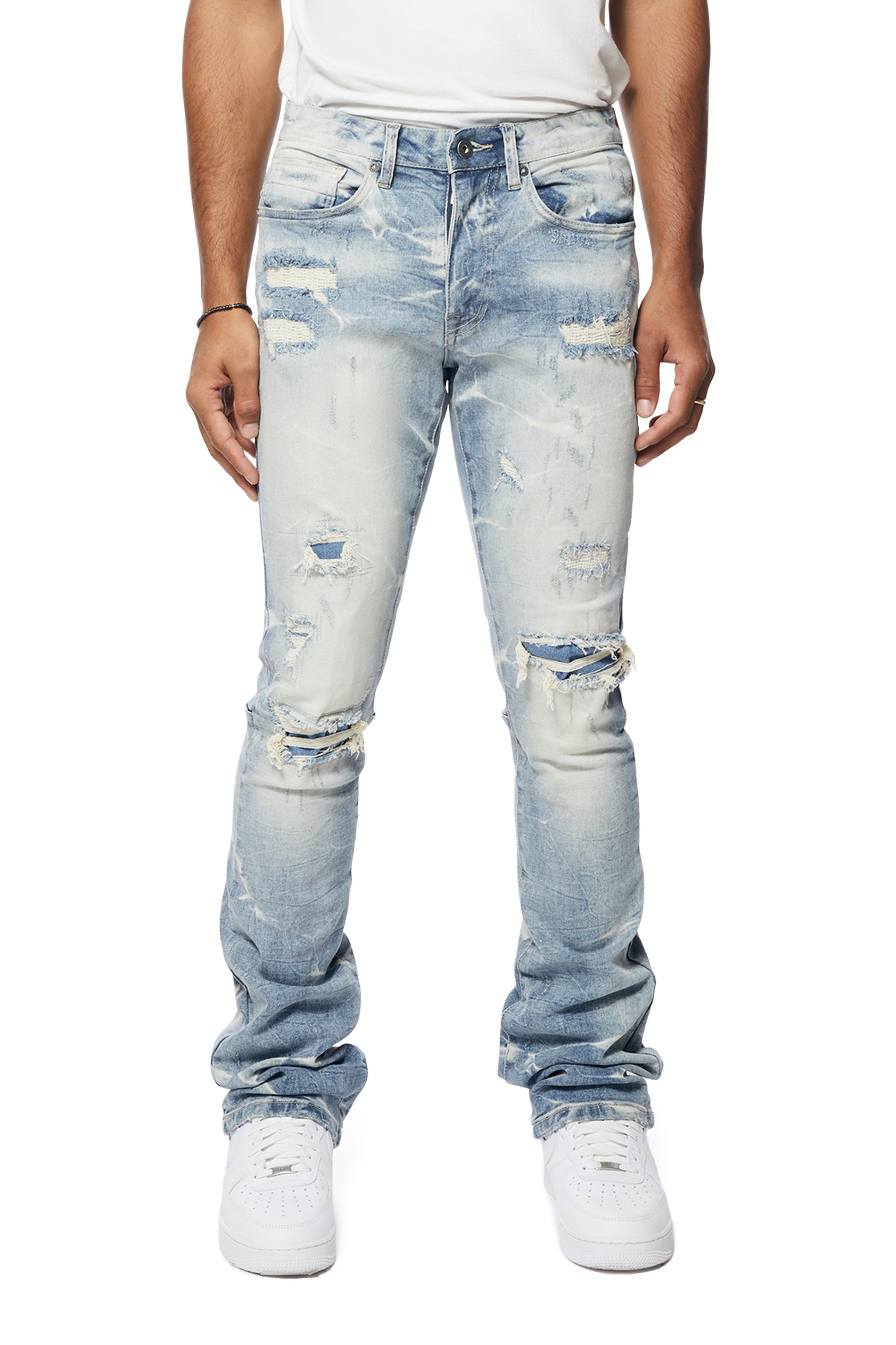 Essential Stacked Denim Jeans - Bergen Blue