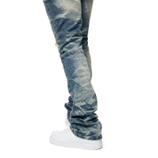 Smoke Rise Essential Stacked Denim Jeans - Hunter Blue