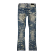 Smoke Rise Essential Stacked Denim Jeans - Hunter Blue