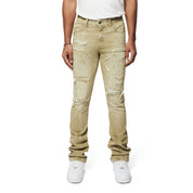 Smoke Rise Essential Stacked Denim Jeans - Light Oak