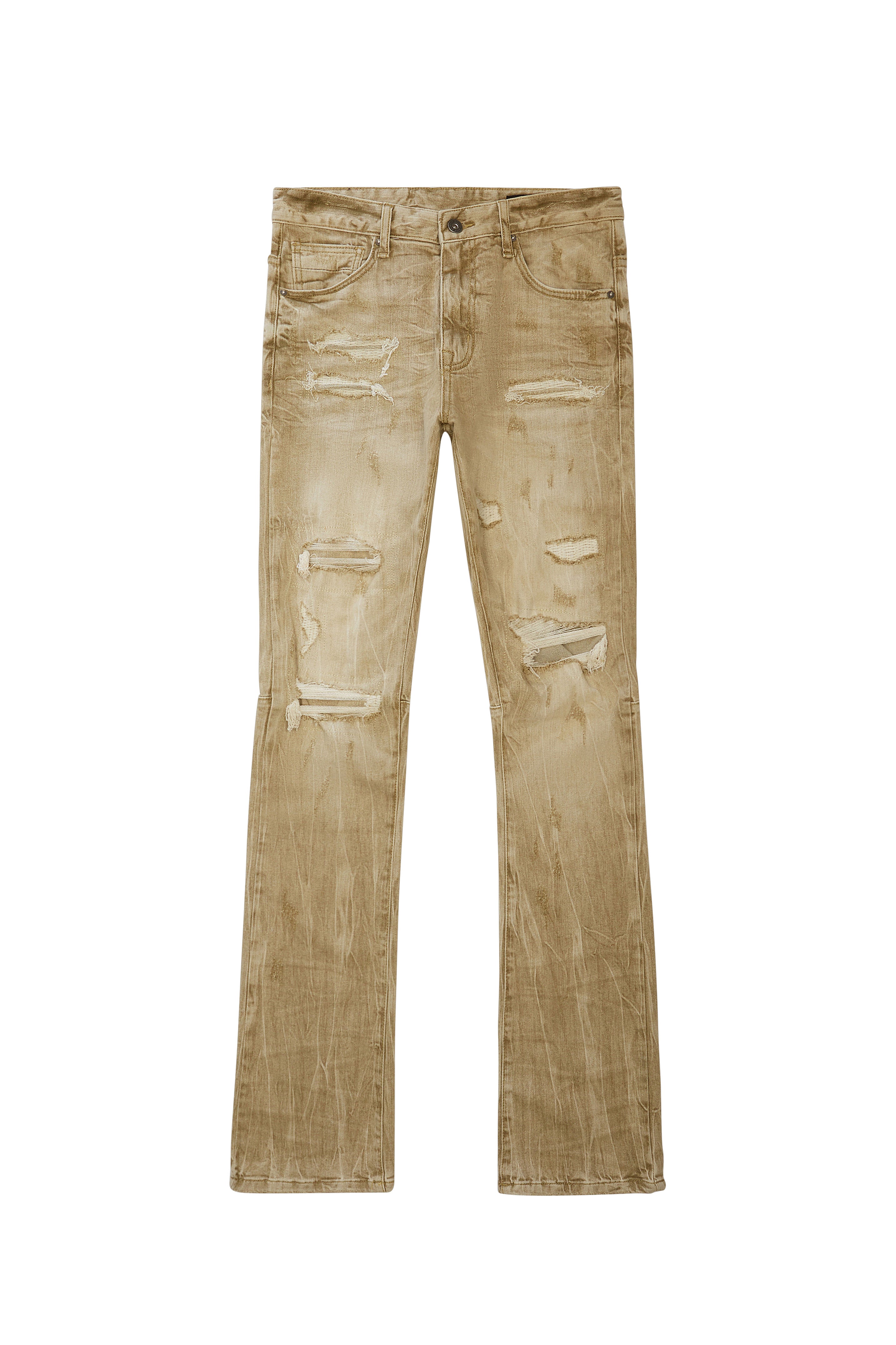 Essential Stacked Denim Jeans - Light Oak